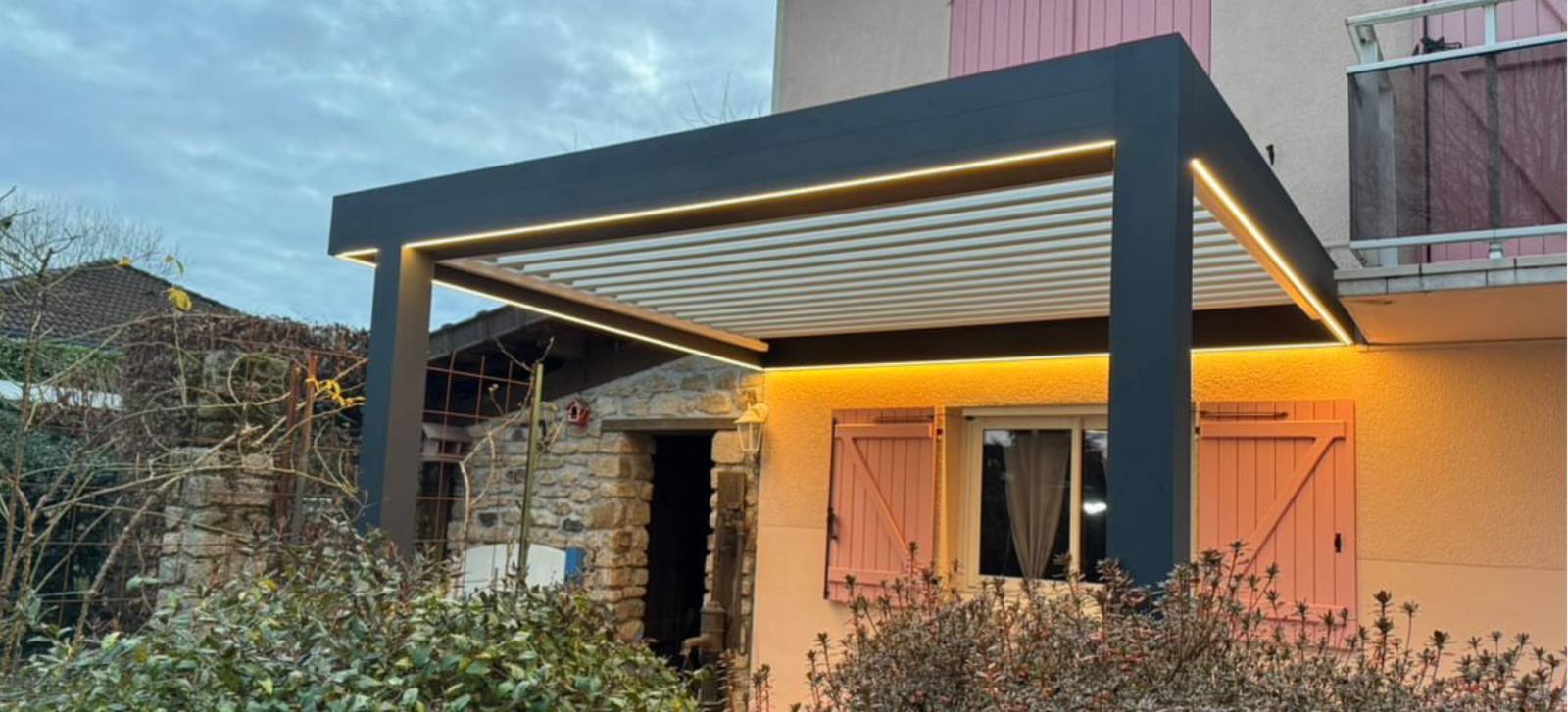 pergola avec led
