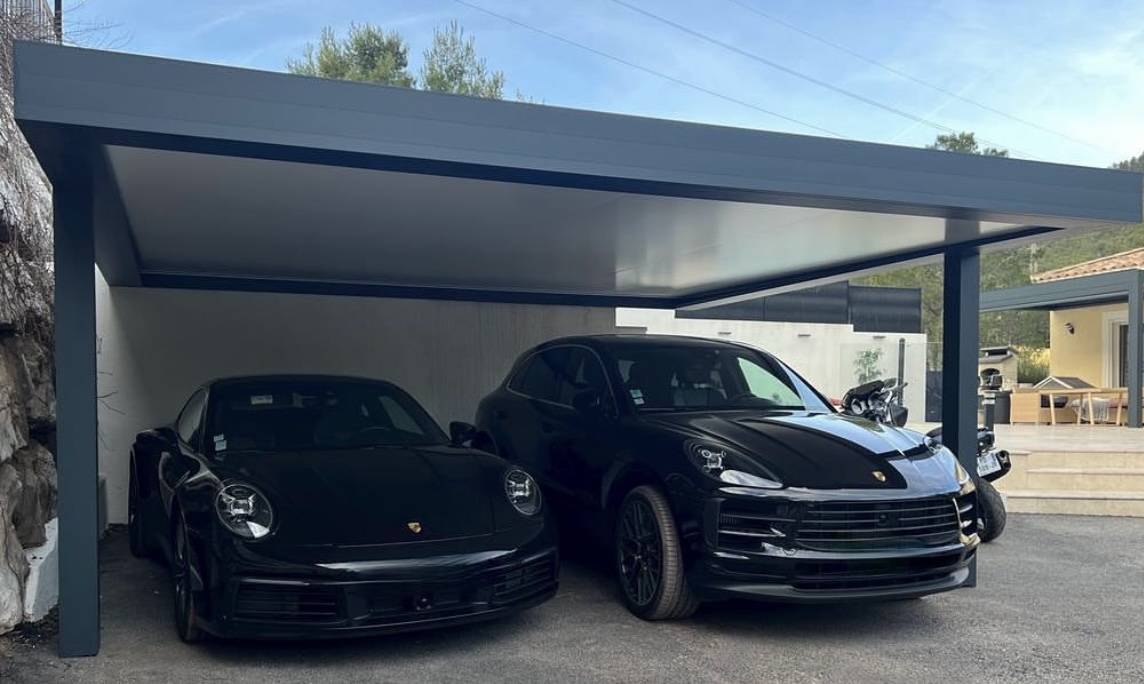 Abri voiture deux places 6X5 en aluminium