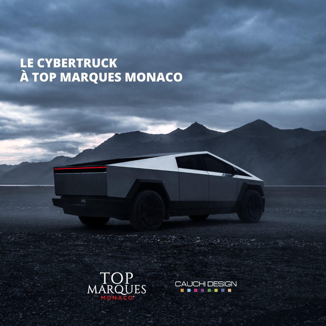 Découvrez l'arrivée du Cybertruck de Tesla sous notre carport le CarZone 4.0 au Top Marques Monaco