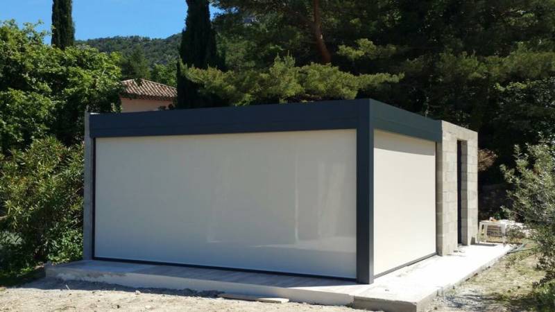 Store blanc pour pergola 