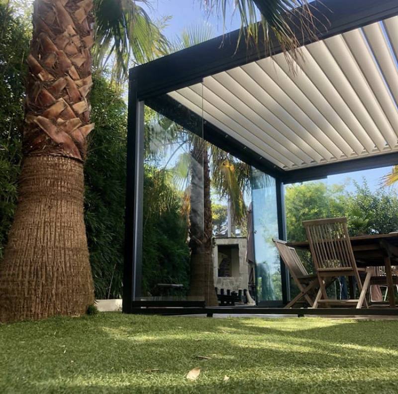 Rideaux de verre pergola bioclimatique 