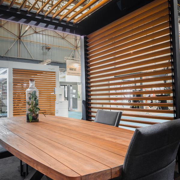 brise soleil orientables effet bois pergola 