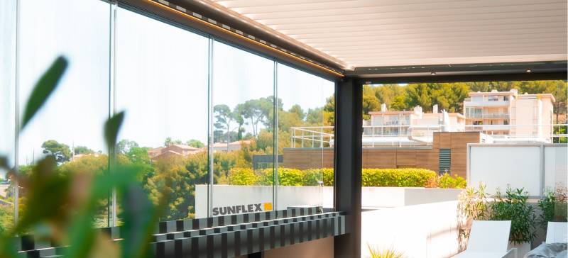 rideaux de verre sunflex pergola lyon